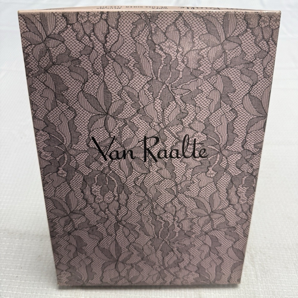 4-Vtg 50s VAN RAALTE Nines Sheer Toffee 10 Nylon Hose Stockings‎ Seams New 1 Box